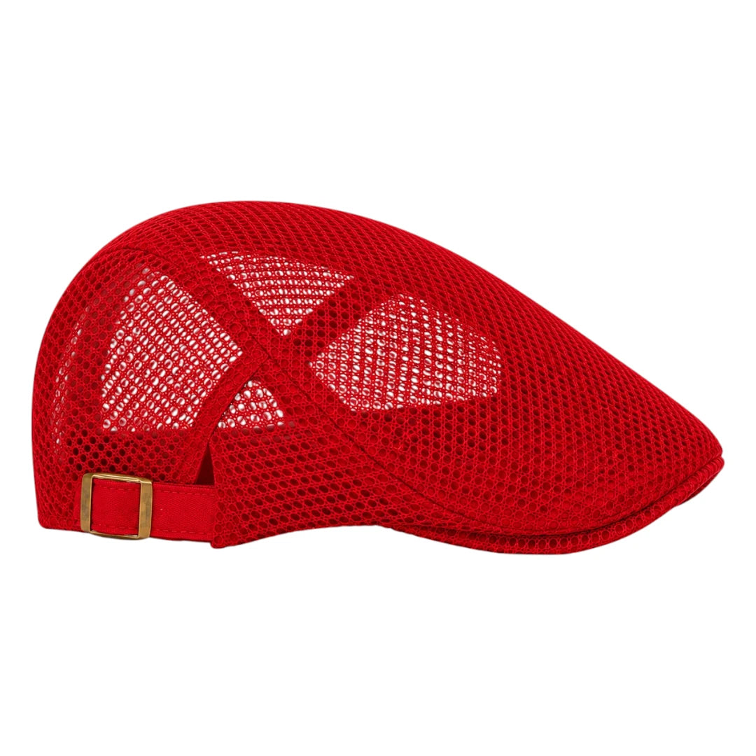 So Q Caps Red Air Mesh Classic Flat Cap