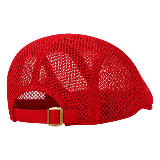 So Q Caps Red Air Mesh Classic Flat Cap