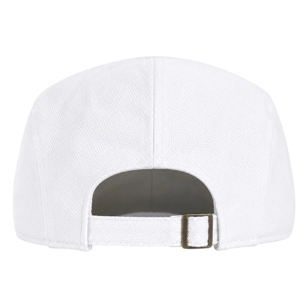 So Q Caps Classic White Adjustable Ivy Flat Cap