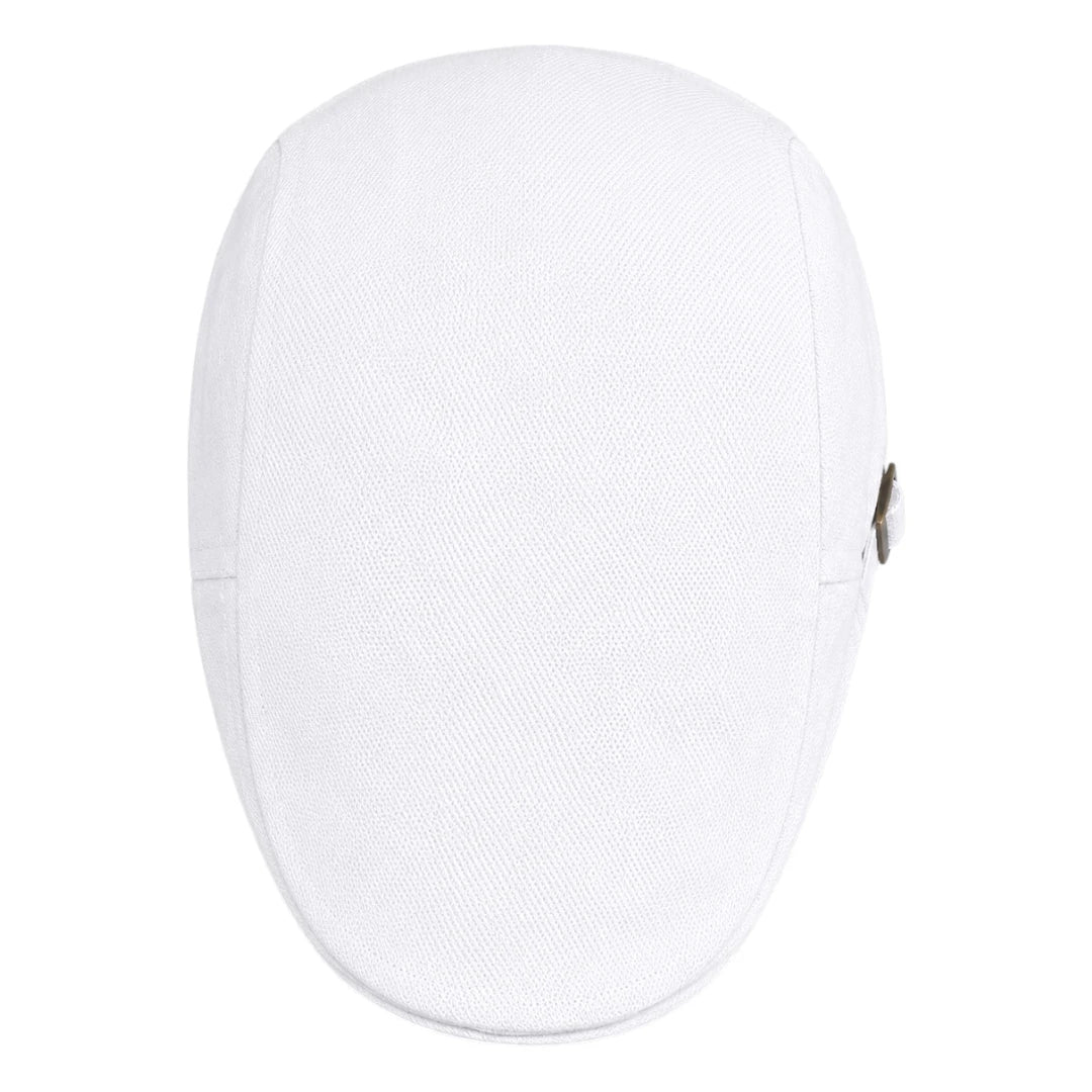 So Q Caps Classic White Adjustable Ivy Flat Cap