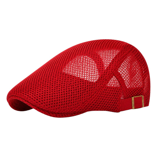 So Q Caps Red Air Mesh Classic Flat Cap