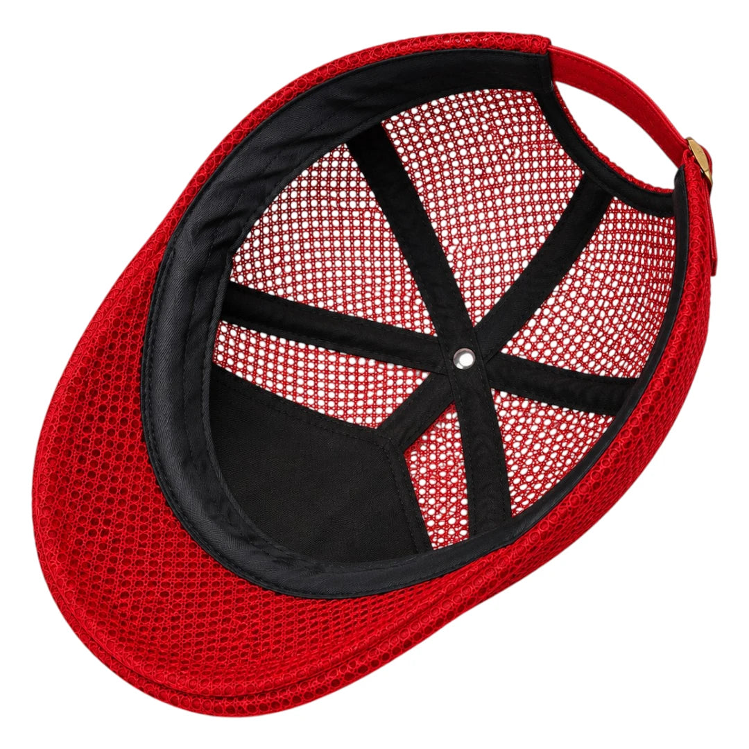 So Q Caps Red Air Mesh Classic Flat Cap
